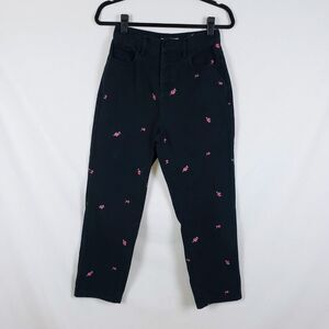 Pacsun High Rise Straight Jeans Womens 26 Black Dark Coquette Button Fly